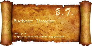 Buchner Tivadar névjegykártya